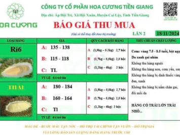 GIÁ SẦU RIÊNG HÔM NAY 18/11/2024
